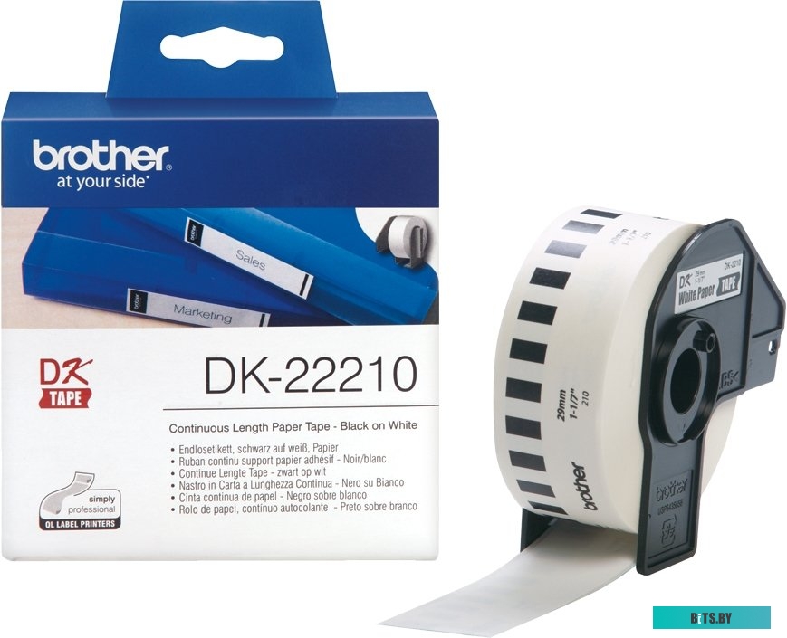 Самоклеящаяся термобумага Brother DK-22210 (29 мм, 30.48 м)