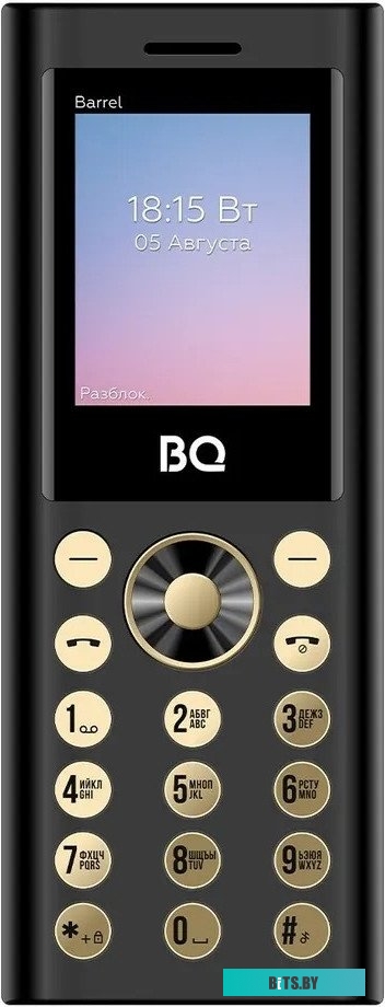 BQ-Mobile BQ-1858 Barrel (черный/золотистый)