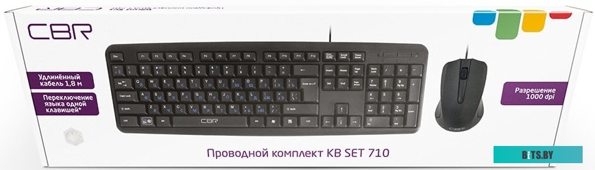 Комплект (Клавиатура + мышь) CBR KB SET 710