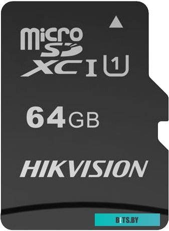 microSDXCФлеш карта microSDXC 64GB Hikvision HS-TF-C1(STD)/64G/Adapter + adapter