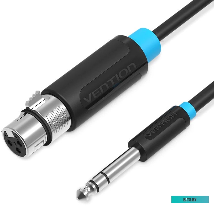 Кабель Vention BBEBH 6.3 мм - XLR (2 м, черный)