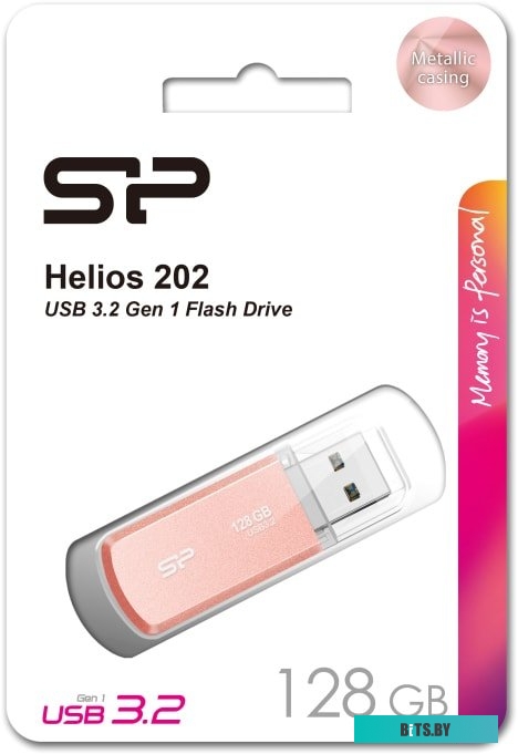USB накопитель (Флешка) Silicon Power Helios 202 128GB (розовый) <SP128GBUF3202V1P>