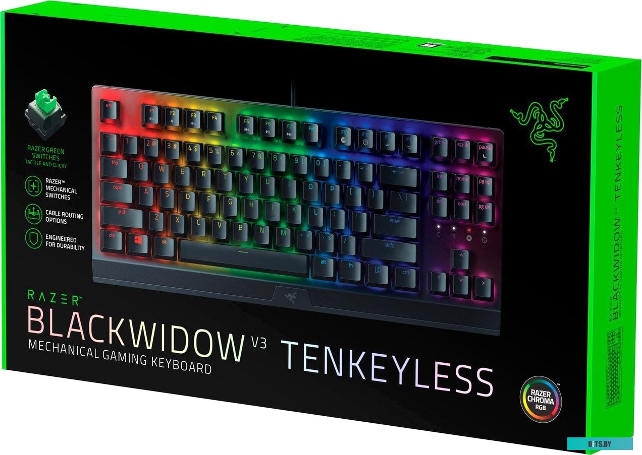 Клавиатура Razer BlackWidow V3 Tenkeyless Green Switch <RZ03-03490700-R3R1>