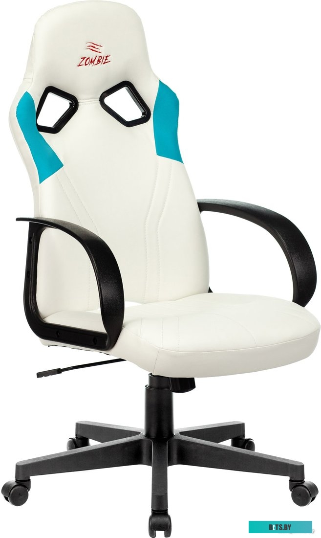 Кресло Zombie Runner (белый/голубой) <Zombie Runner White>