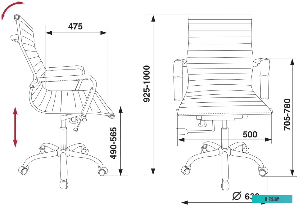 Офисное кресло (Стул) Бюрократ CH-883-LOW/IVORY (бежевый)