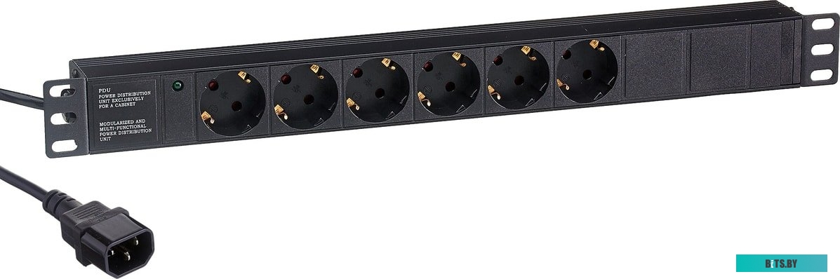 Блок розеток ExeGate ServerPro PDU-19H604 Al-6S-C14-2.5CU <EX280829RUS>