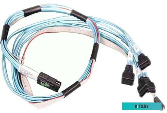Кабель SFF-8087 - 4xSATA Supermicro (CBL-0237L) 0.7м