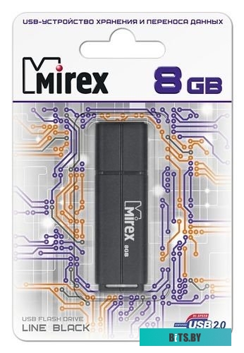 USB накопитель (Флешка) Mirex Color Blade Line 8GB (черный) [13600-FMULBK08]