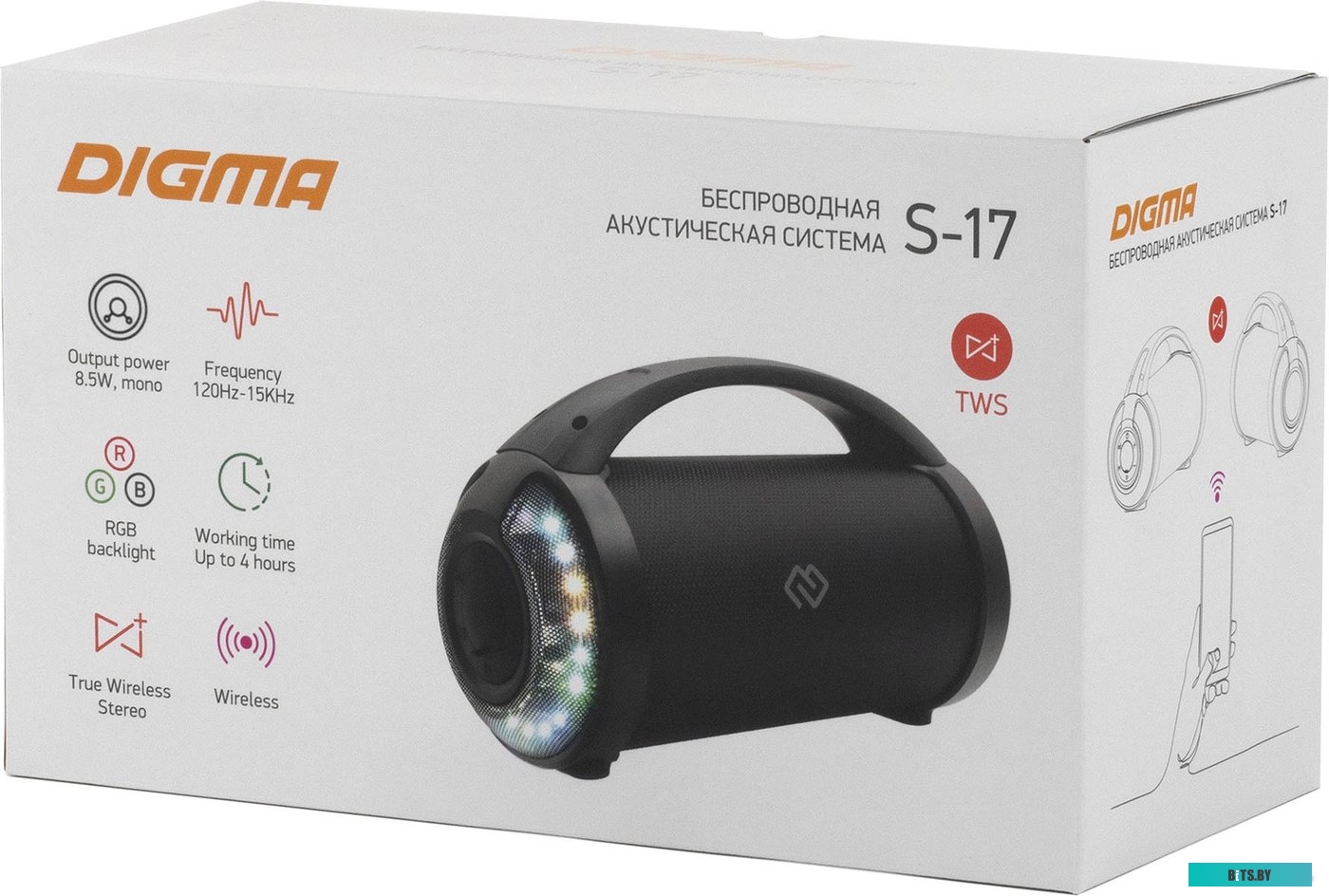 Беспроводная колонка Digma S-17 <1398376>