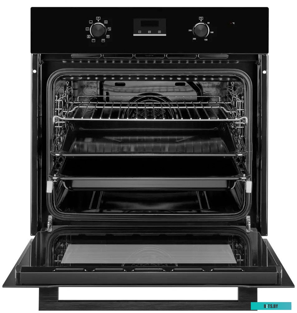 HM 629 Black Встраиваемый духовой шкаф/ 60 см, 70 л, 9 режимов, гидролизная очистка, черный