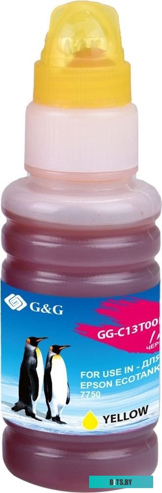 Чернила G&G GG-C13T00R440 желтый70мл для Epson EcoTank 7700/7750
