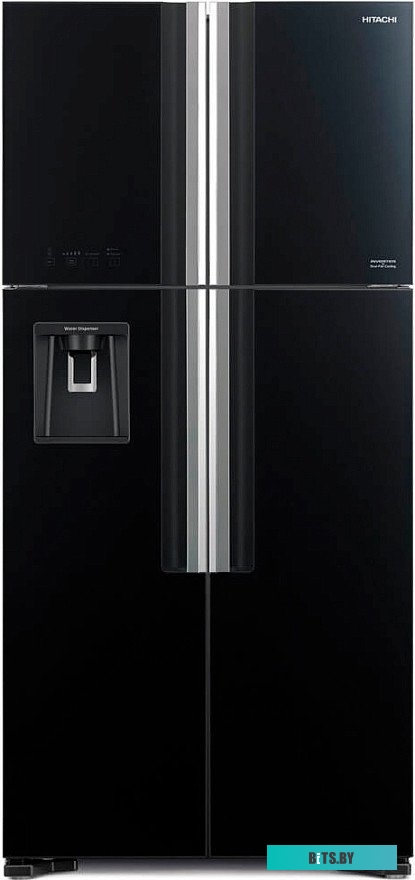 R-W660PUC7 GBK Холодильник Hitachi R-W660PUC7 GBK 2-хкамерн. черный стекло