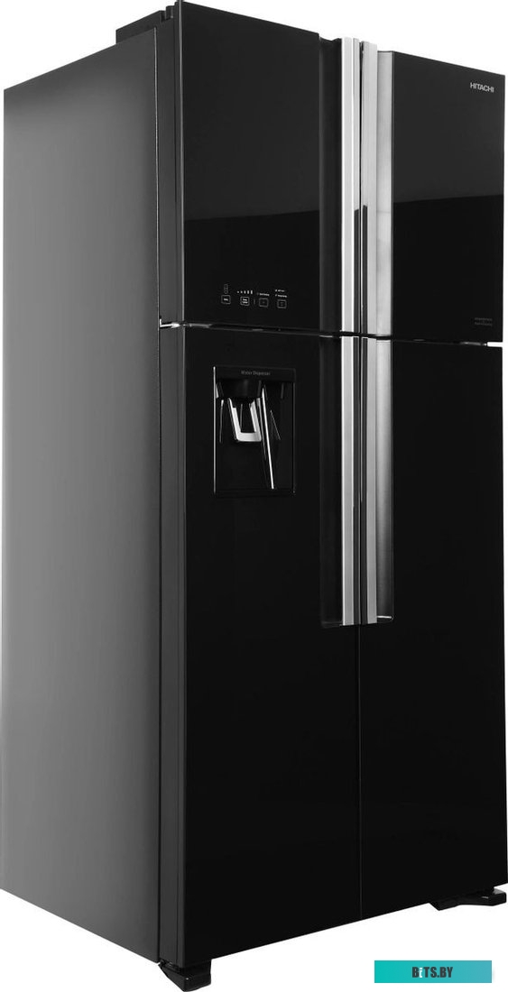 R-W660PUC7 GBK Холодильник Hitachi R-W660PUC7 GBK 2-хкамерн. черный стекло