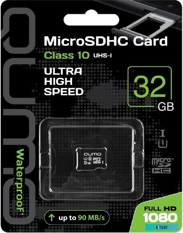 Карта памяти Qumo microSDHC QM32GMICSDHC10U1NA 32GB