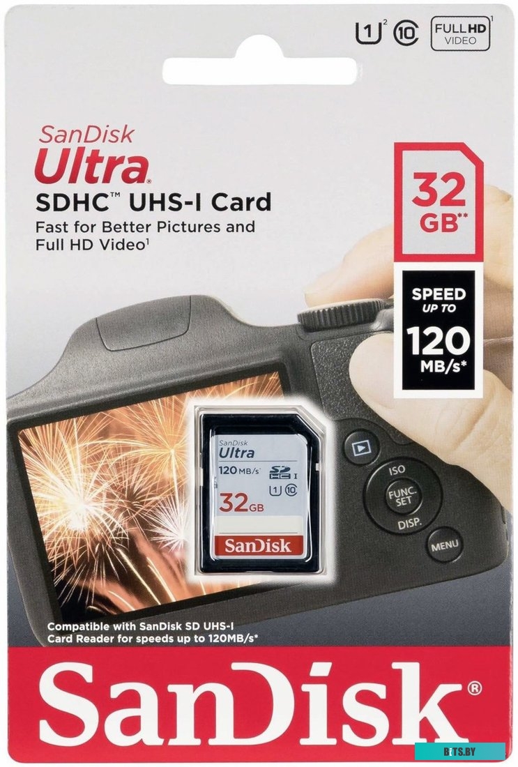 Карта памяти SanDisk Ultra SDHC SDSDUN4-032G-GN6IN 32GB