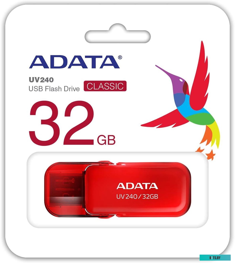 USB накопитель (Флешка) ADATA UV240 32GB (красный) <AUV240-32G-RRD>