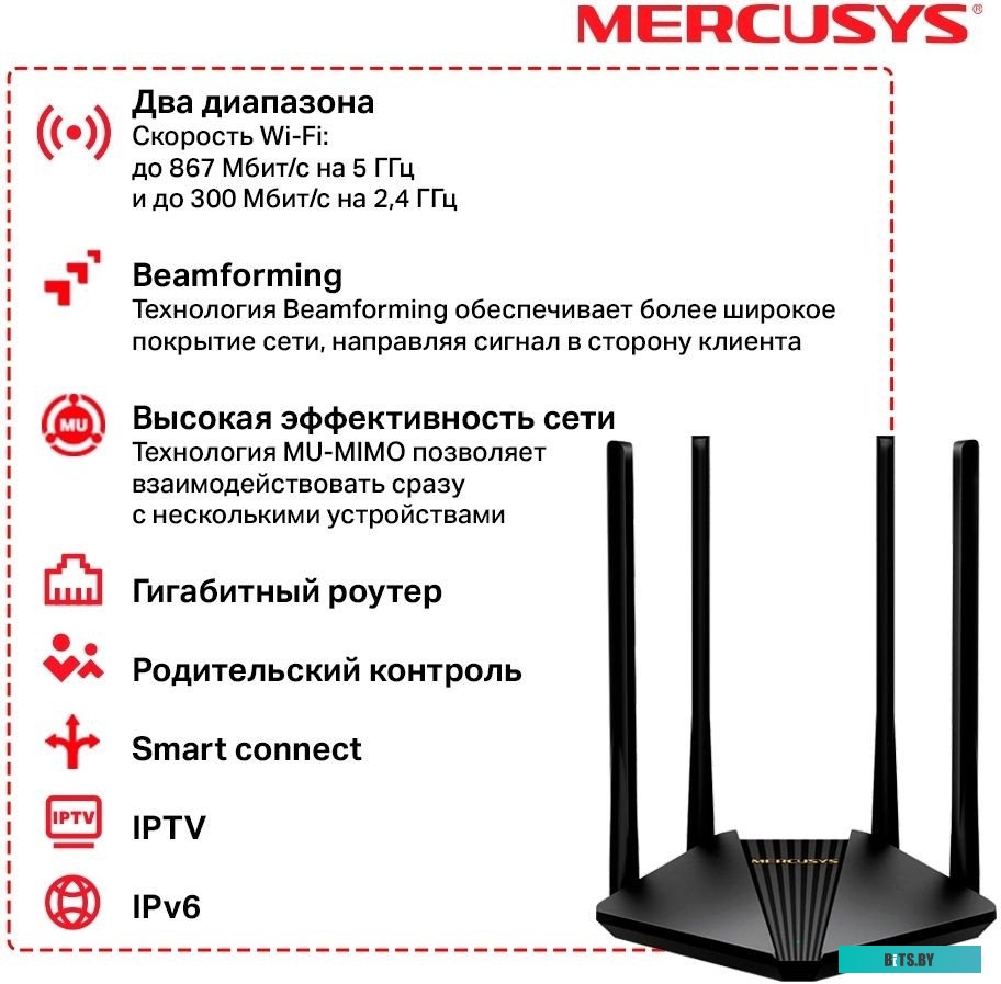Маршрутизатор Mercusys MR1200G V2