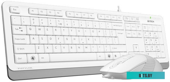 Комплект (клавиатура + мышь) A4Tech Fstyler F1010 (белый/серый)