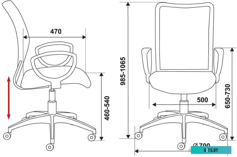 Офисное кресло (Стул) Бюрократ CH-599/R/TW-97N