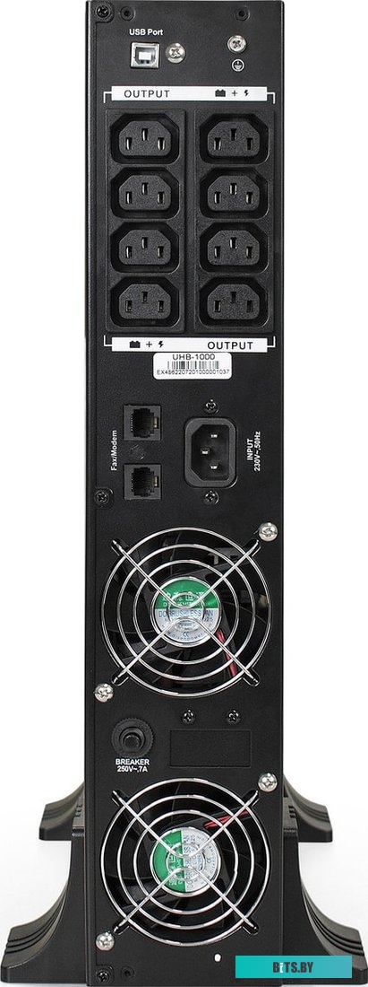 Источник бесперебойного питания (ИБП) ExeGate SinePower UHB-1000.LCD.AVR.C13.RJ.USB.2U <EP285642RUS>