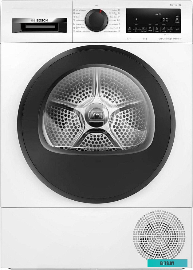 WQG24500BY Сушильная машина Bosch WQG24500BY белый, с английской панелью управления