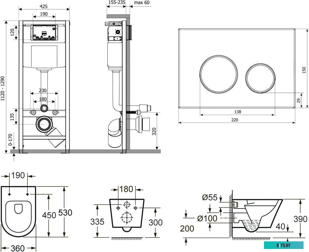940101961 Ролик первичного заряда HP LJ P1005/1505/1560/ 1606/1566/1102 (твердый), Hi-Black Тип 2.5