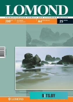 Фотобумага Lomond Матовая двухстороняя А4 200 г/кв.м. 25 листов (0102052)