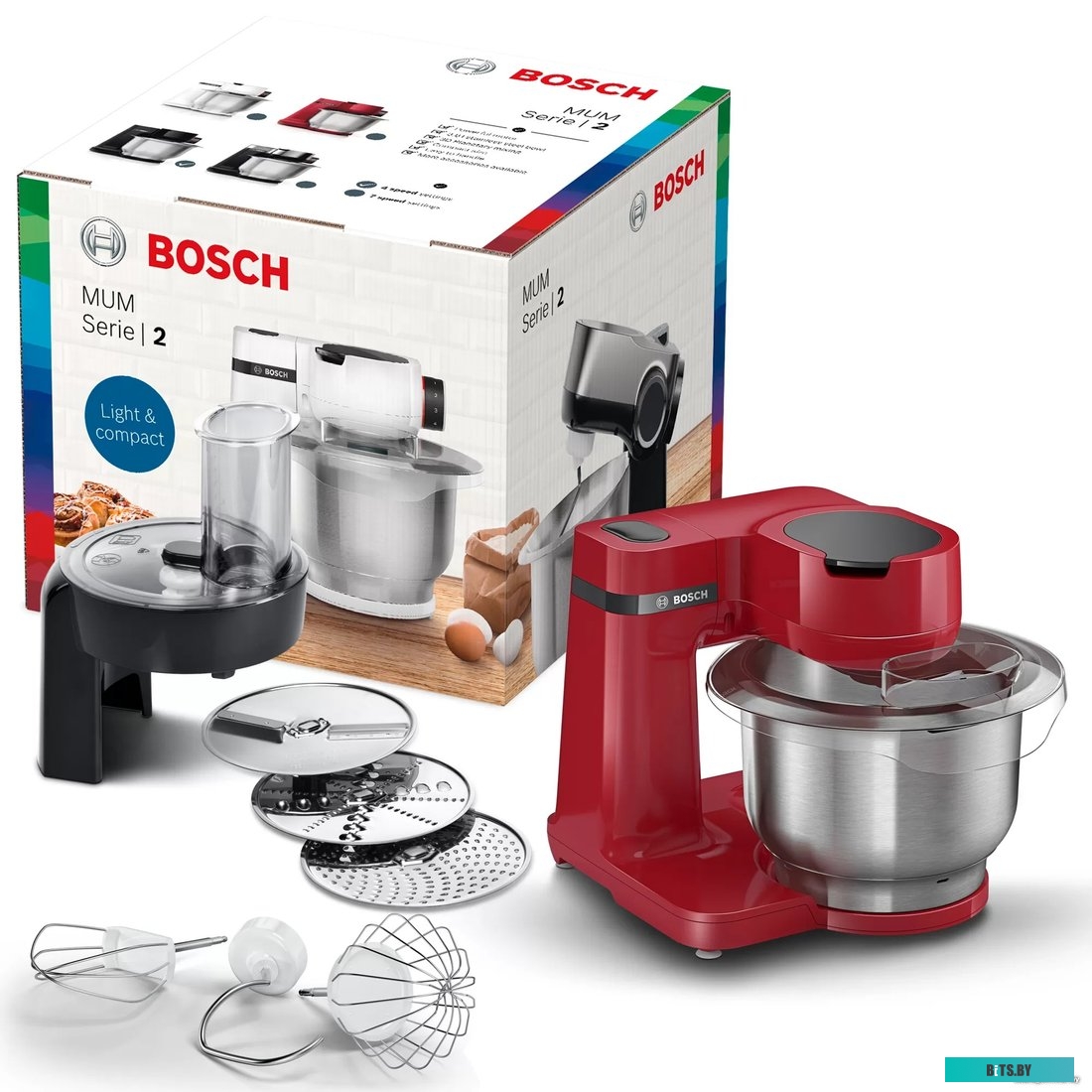 MUMS2ER01 Кухонный комбайн Bosch MUMS2ER01 красный