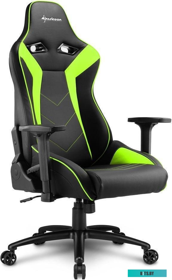Офисное кресло (Стул) Sharkoon Elbrus 3 (черный/зеленый) <ELBRUS-3-BK/GN>