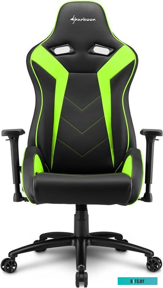 Офисное кресло (Стул) Sharkoon Elbrus 3 (черный/зеленый) <ELBRUS-3-BK/GN>