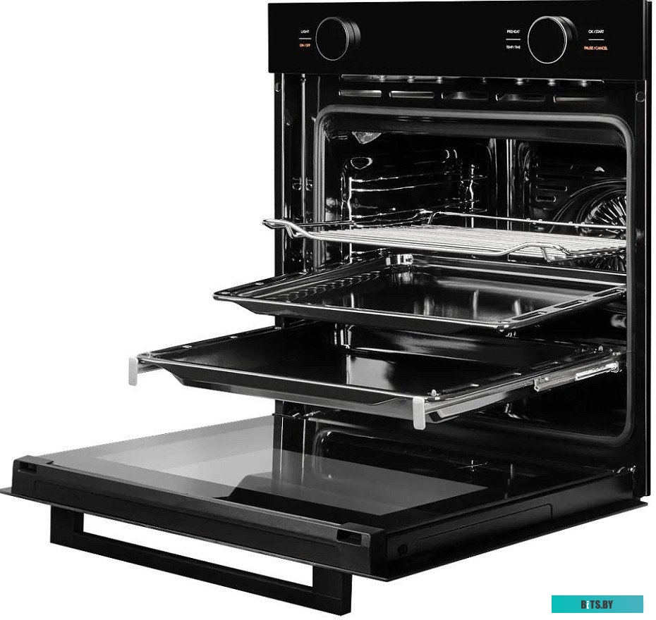 HT 612 Black Встраиваемый духовой шкаф/ ШхВхГ: 59.5х59.6х56.5 см, 72 л, А+, гидролизная очистка, черный цвет