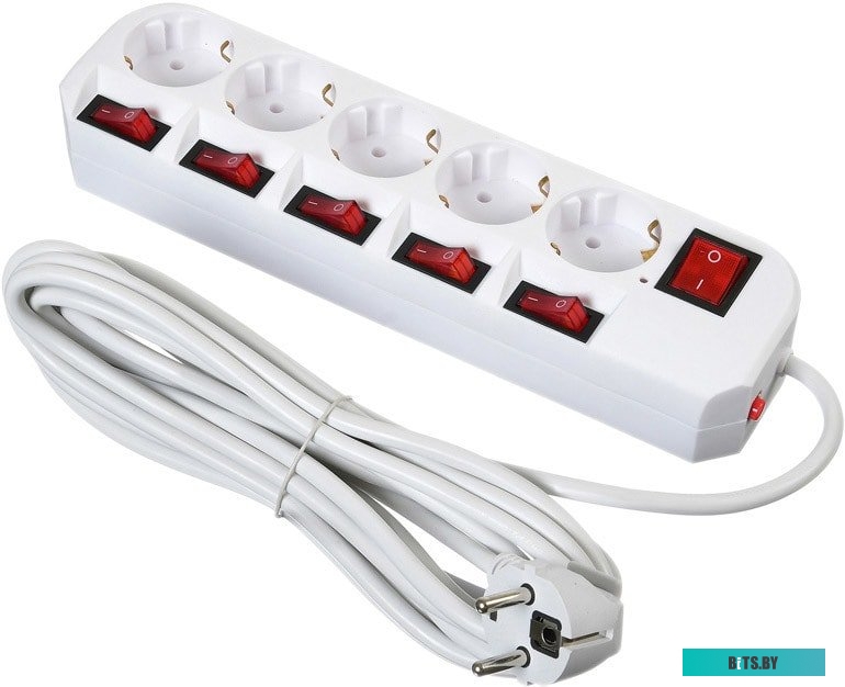 Сетевой фильтр (удлинитель) Buro 500SH-5-SW-W