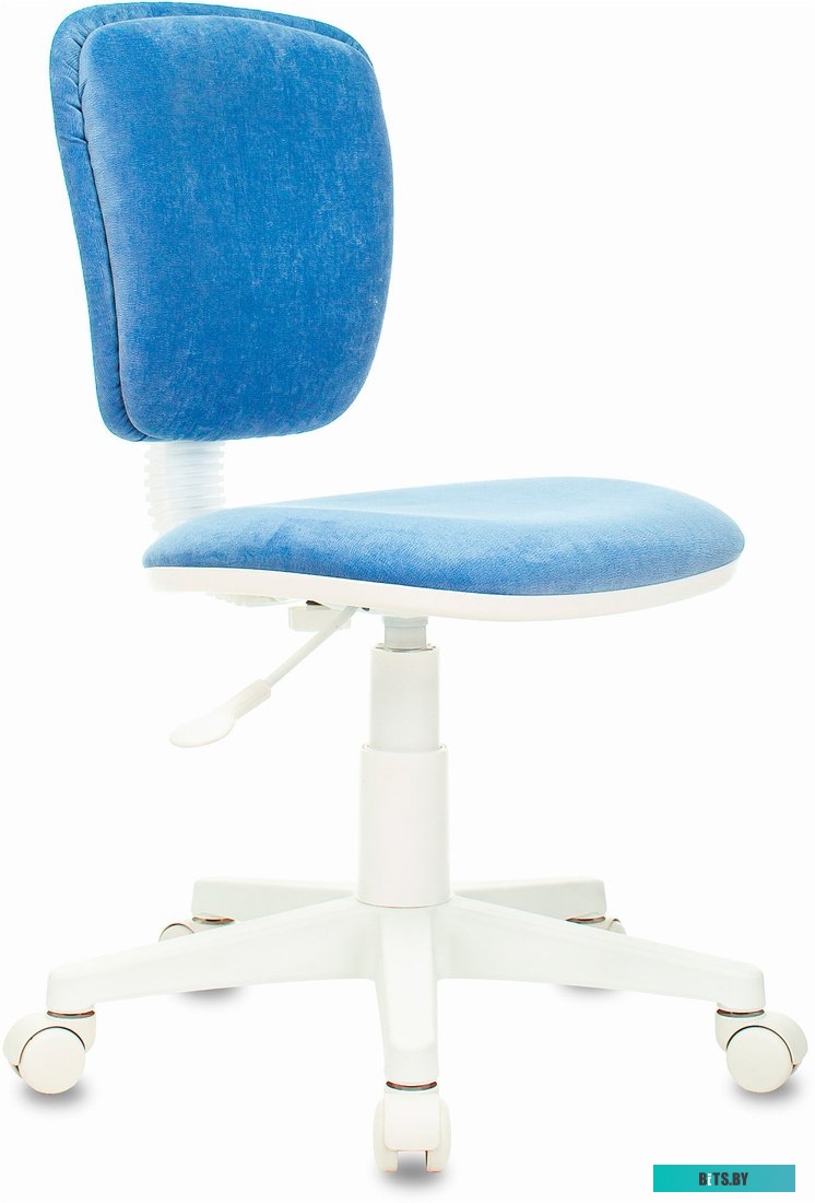CH-W204NX/VELV86 Кресло детское Бюрократ CH-W204NX голубой Velvet 86 крестов. пластик белый пластик белый