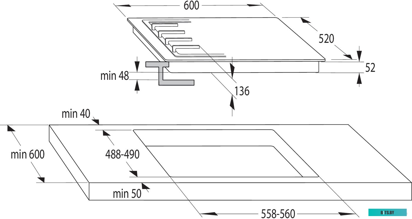 GT642AXW Газовая варочная поверхность Gorenje Advanced GT642AXW белый