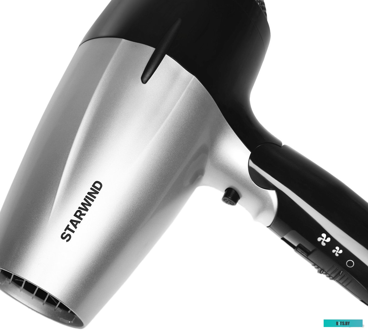 SHD 6110 Фен STARWIND SHD 6110, дорожный, 2000Вт, черный и серебристый