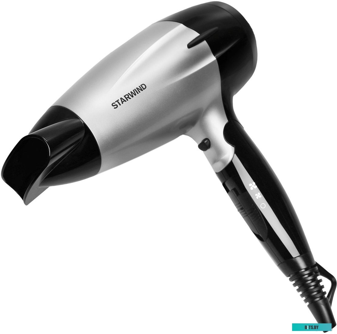 SHD 6110 Фен STARWIND SHD 6110, дорожный, 2000Вт, черный и серебристый