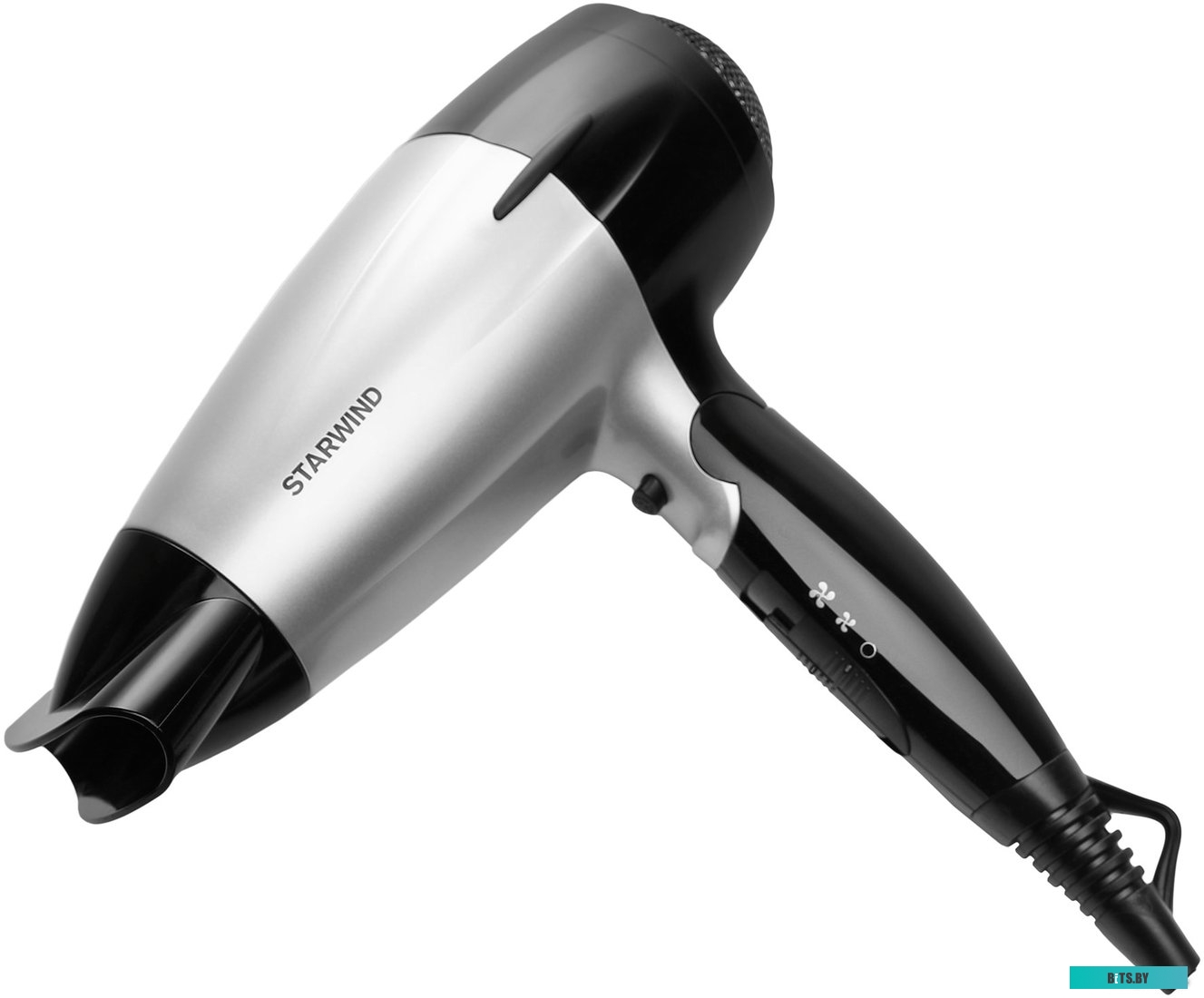 SHD 6110 Фен STARWIND SHD 6110, дорожный, 2000Вт, черный и серебристый