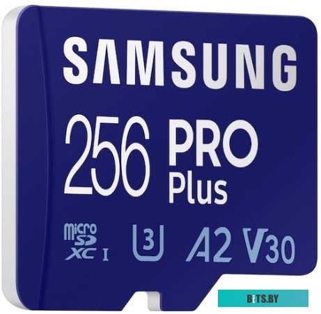 Карта памяти Samsung microSDXC 256GB EVO Select Class 10 UHS-I, U3 + SD адаптер MB-ME256KA/AM
