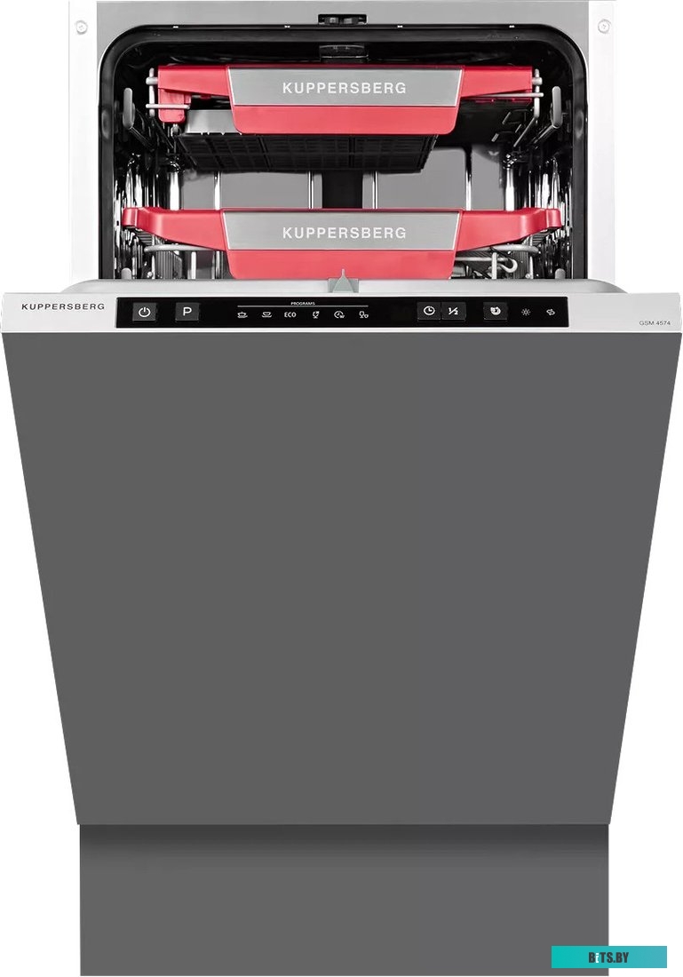 GSM 4574 Встраиваемая посудомоечная машина Kuppersberg/ Узкая, 45 см, полностью встраиваемая, 10 комплектов, управление электронное/кнопочное, отсрочк