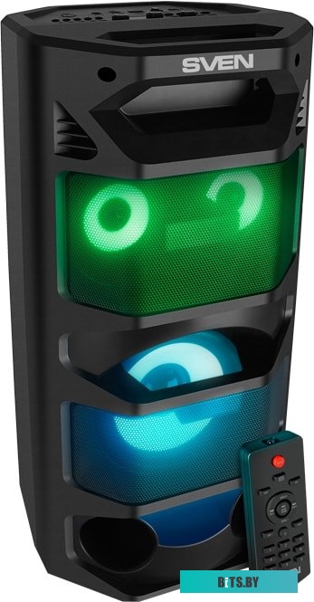 SV-020170 SVEN АС PS-670, черный (65 Вт, TWS, Bluetooth, FM, USB, microSD, LED-дисплей, пульт, 4400мА*ч)