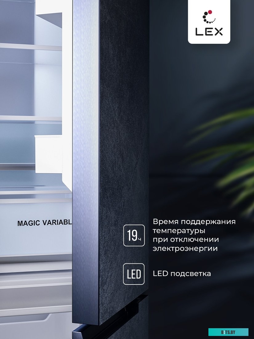 CHHE000017 Холодильник двухкамерный LEX LCD 485 StGIDBI Total No Frost, инверторный серый