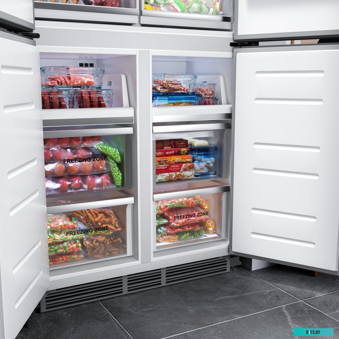 CHHE000017 Холодильник двухкамерный LEX LCD 485 StGIDBI Total No Frost, инверторный серый