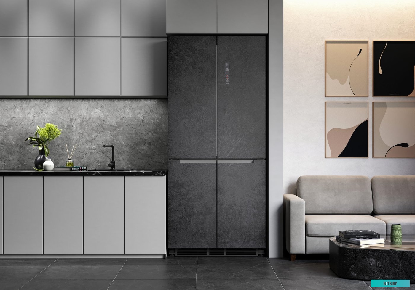 CHHE000017 Холодильник двухкамерный LEX LCD 485 StGIDBI Total No Frost, инверторный серый