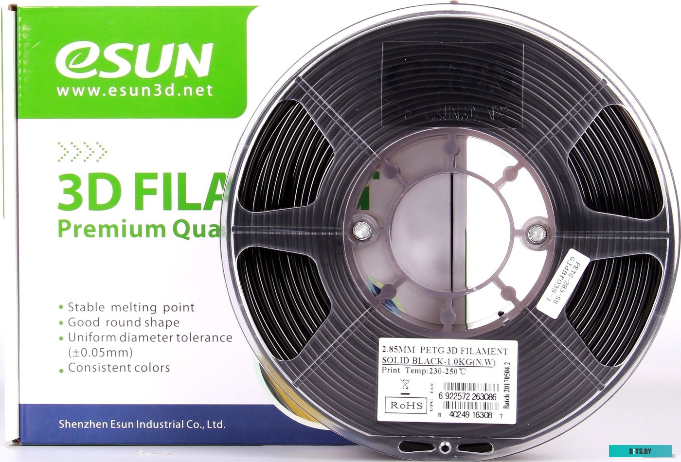 Т0029467 eSUN PET-G 2.85 мм 2500 г (черный)