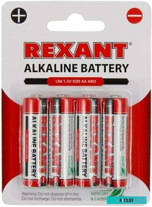 Батарейка алкалиновая Rexant AA/LR6 30-1027