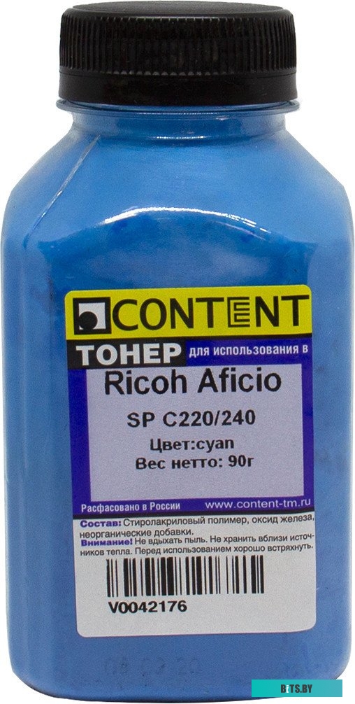 Тонер Content для Ricoh Aficio SP C220/240 (циан) 90 г <9802503343>