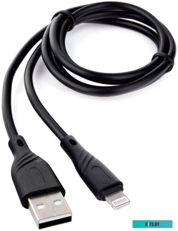 Кабель Cablexpert USB Type-A - Lightning CCB-USB-AMAPO1-1MB (1 м, черный)