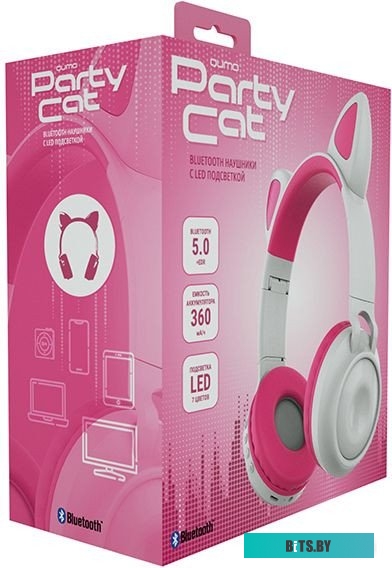 Qumo Party Cat 32305 (белый/розовый)