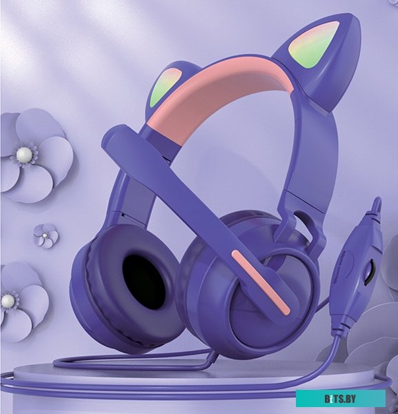 Наушники QUMO Game Cat (фиолетовый) <33036>