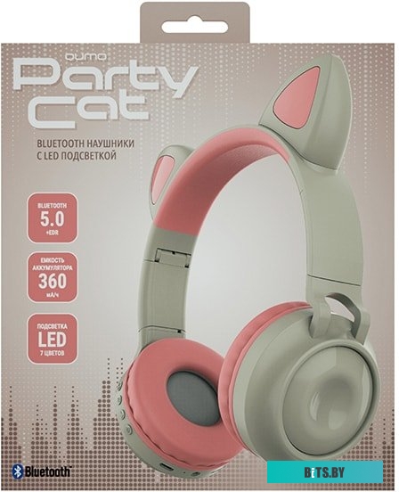 Наушники QUMO Party Cat 32303 (бежевый)